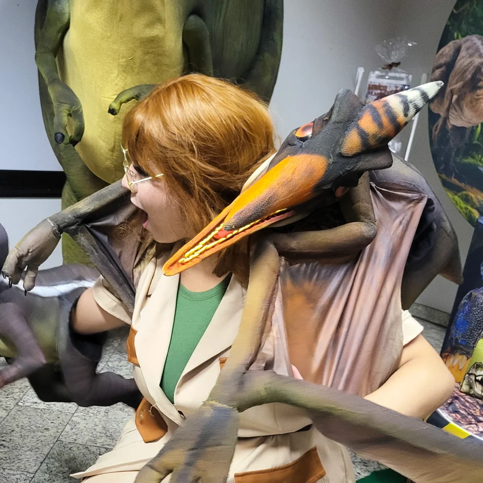 Detalhes do Pterodáctilo Baby Personagem Vivo para eventos de dinossauro